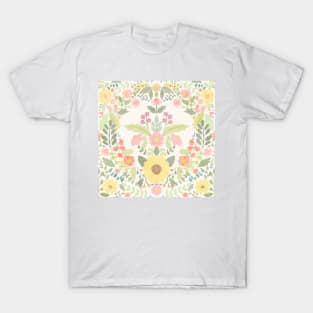 Reimagine Damask watercolor floral pattern T-Shirt